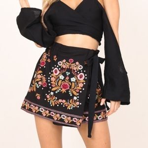 Embroidered Skort